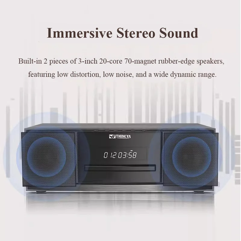 Lettore CD desktop HIFI all-in-one con altoparlanti integrati - immagine 4