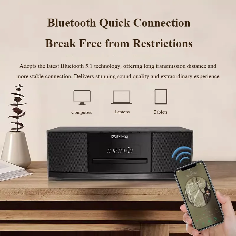 Lettore CD desktop HIFI all-in-one con altoparlanti integrati - immagine 3